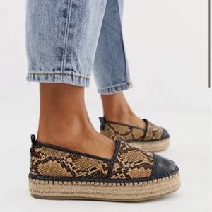 ASOS Julee snake flatform espadrilles
